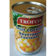 Фруктовый коктейль "Trofco" ж/б с ключом 425мл (24шт) Тайланд