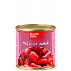 Фасоль красная в собственном соку  Красная Линия,ж/б 400г (15)