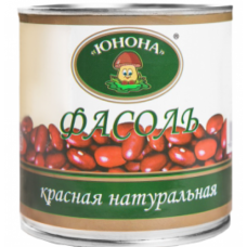 Фасоль красная натуральная 420гр.ж/б С КОЛЬЦОМ ТМ Юнона (12 шт)