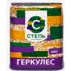 Хлопья овсяные "Геркулес" 0,4кг ГОСТ 21149-93 ТМ "Степь" (10шт)